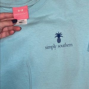 A light blue simply southern t shirt